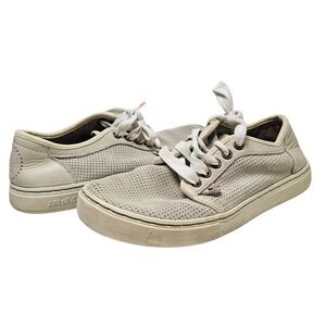 Satorisan Heisei Laser Cut Perforated Suede Sneakers Women 39‎ 8 Beige Casual